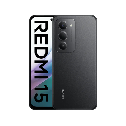 Xiaomi | Redmi | 15 4G | Midnight Black | 6.9 " | IPS LCD | 1080 x 2340 pixels | Qualcomm | Internal RAM 8 GB | 256 GB | Dual SIM | Nano SIM | 4G | Main camera resolution 50 MP | Secondary camera resolution 8 MP | Android | 15 | 7000 mAh
