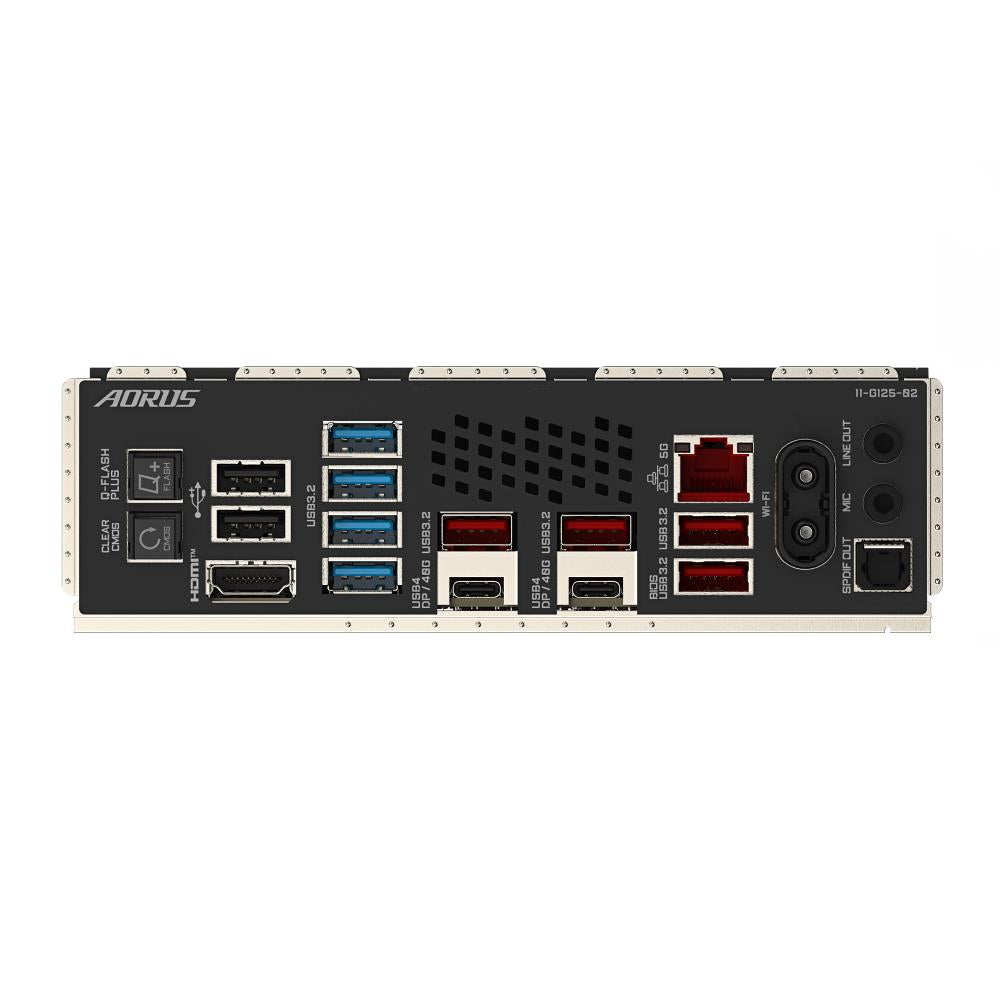 Mainboard GIGABYTE AMD X870E SAM5 ATX Memory DDR5 Memory slots 4 1xPCI-Express 3.0 4x 1xPCI-Express 4.0 4x 1xPCI-Express 5.0 16x 4xM.2 1xHDMI 2xUSB 2.0 8xUSB 3.2 2xUSB-C 1xOptical S/PDIF 1xRJ45 2xAudio port X870EAORUSMASTER