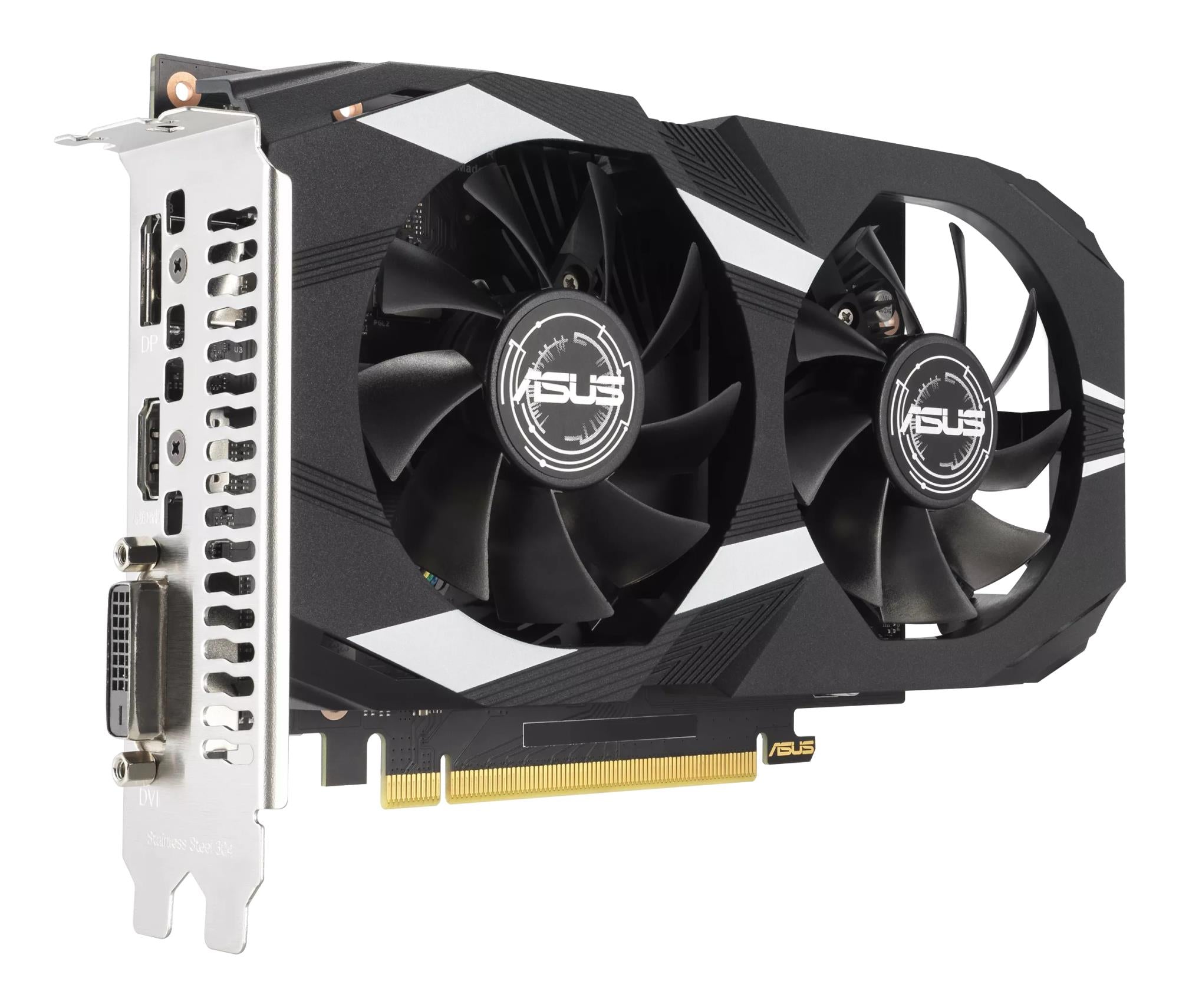 Graphics Card ASUS NVIDIA GeForce RTX 3050 6 GB GDDR6 96 bit PCIE 4.0 16x Dual Slot Fansink 1xDVI-D 1xHDMI 1xDisplayPort DUAL-RTX3050-O6G