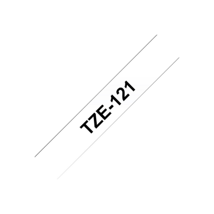 Brother | TZe-121 Laminated Tape | Black on Clear | TZe | 8 m | 9 cm