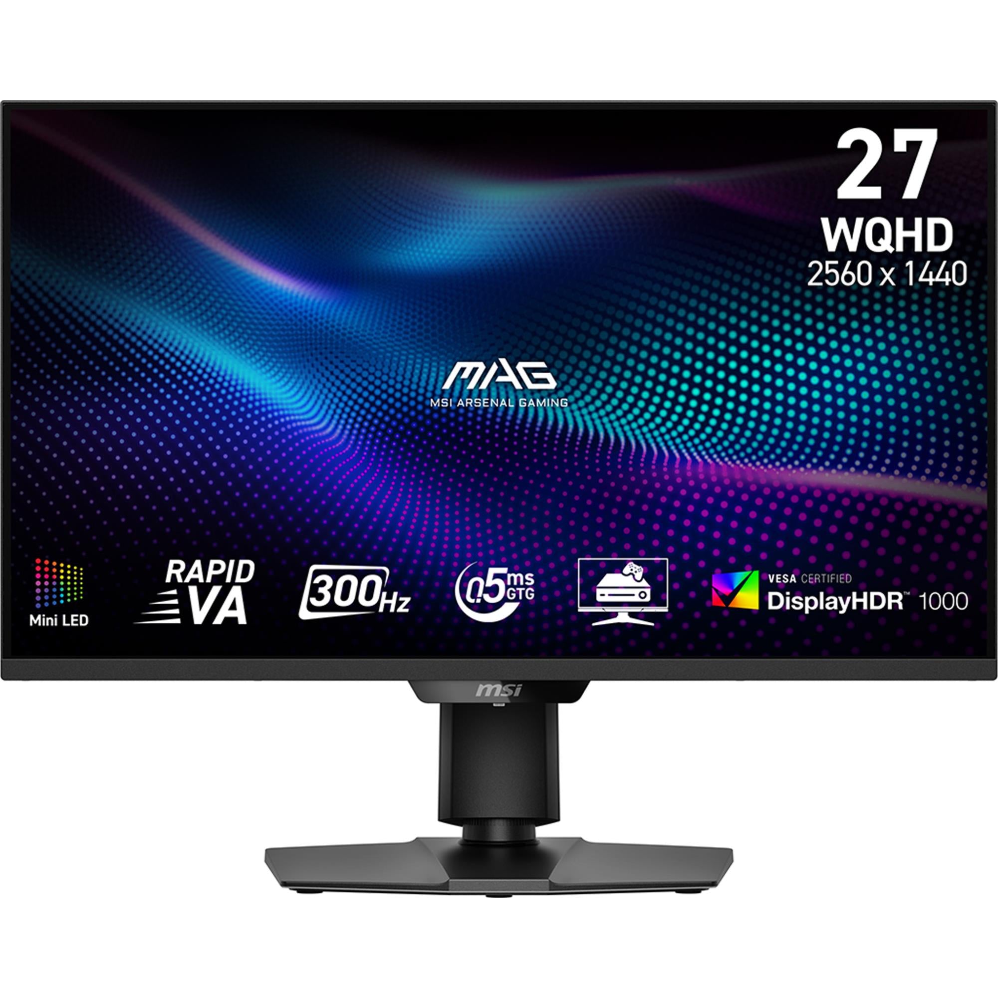 LCD Monitor MSI MAG 274QPF X30MV 27" Gaming/Frameless Matte Panel VA 2560x1440 16:9 300Hz 0.5 ms Colour Black MAG274QPFX30MV