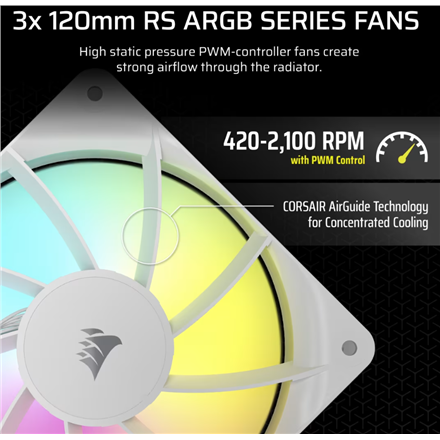 Corsair Liquid CPU Cooler | 360 RS ARGB | White