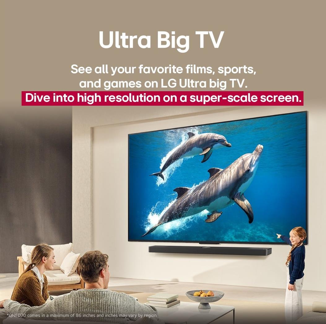 TV Set LG 65 " 4K Ultra HD 3840 x 2160 pixels Flat 16:9 QNED 65QNED70A6A