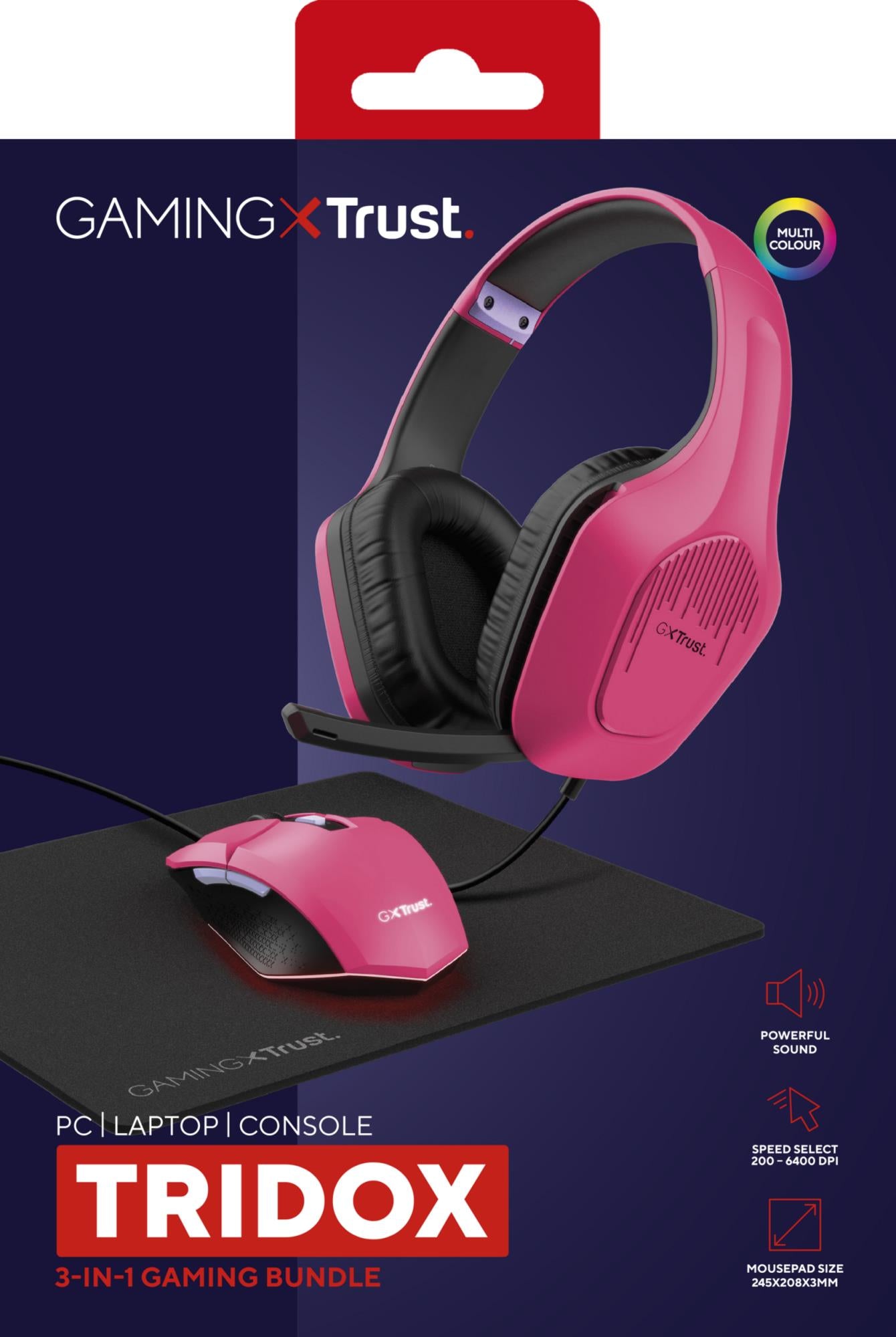 HEADSET +MOUSE+MOUSEPAD/GXT 790 PINK 25179 TRUST