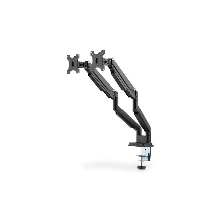 Digitus | Desk Mount | Universal Dual Monitor Mount with Gas Spring and Clamp Mount | Swivel, height adjustment, rotate 