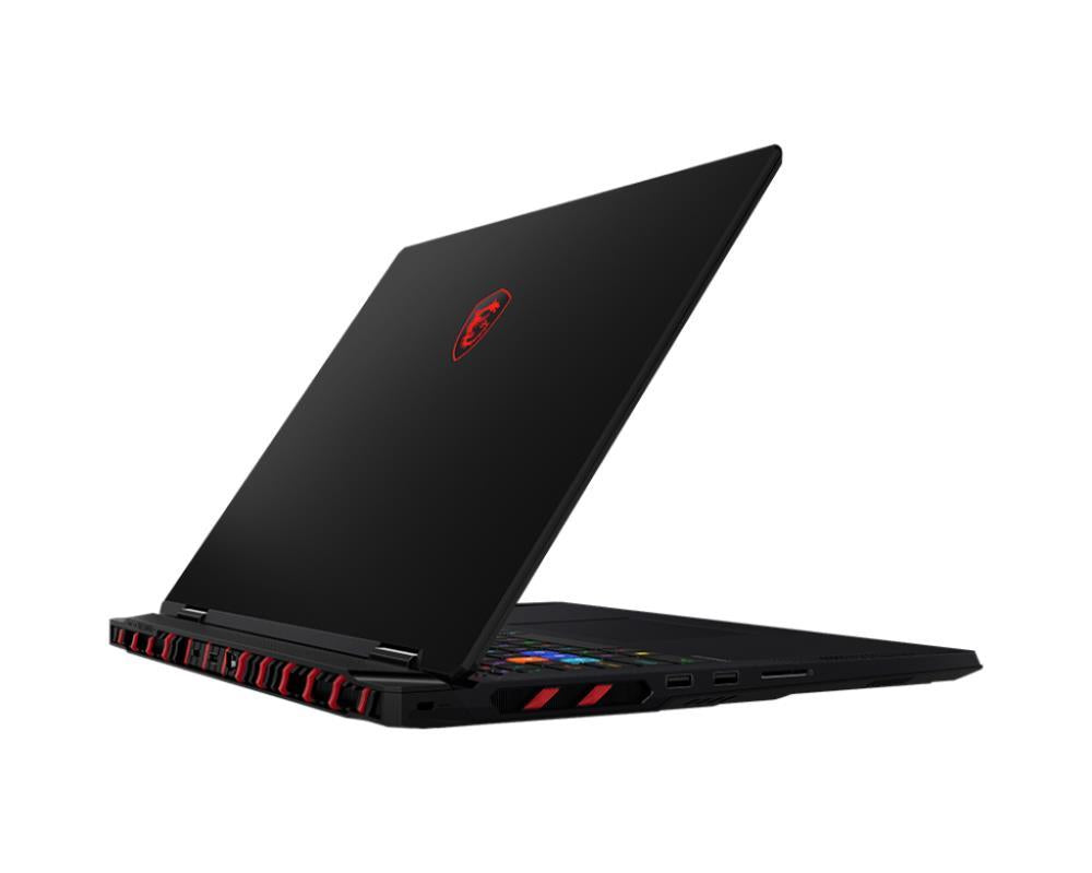 Notebook MSI Raider A18HX A9WIG CPU Ryzen 9 9955HX3D 2500 MHz 18" 3840x2400 RAM 64GB DDR5 5600 MHz SSD 2TB NVIDIA GeForce RTX 5080 16GB ENG Card Reader SD Express Windows 11 Home Black 3.6 kg RAIDERA18HXA9WIG-011NL