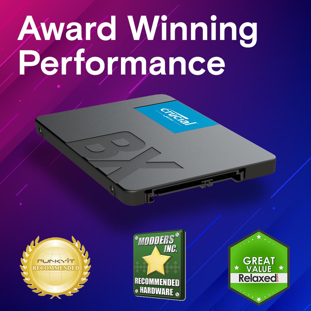 SSD CRUCIAL BX500 4TB SATA 3.0 Write speed 500 MBytes/sec Read speed 540 MBytes/sec 2,5" TBW 1000 TB CT4000BX500SSD1