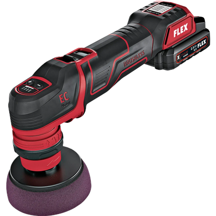 Flex The smart cordless polisher 12 V, rotary and random orbital free-running | PXE 80 12-EC/2.5 SET