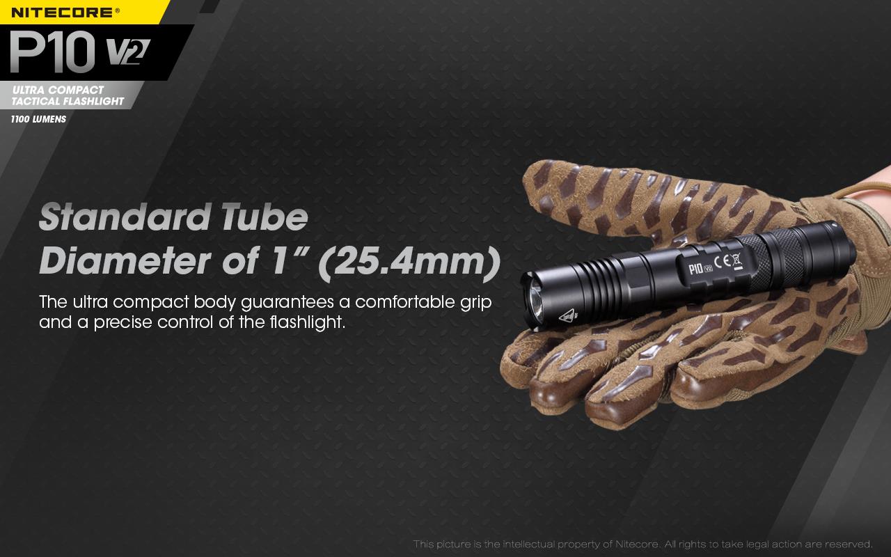 FLASHLIGHT PRECISE SERIES/1100 LUMENS P10 V2 NITECORE