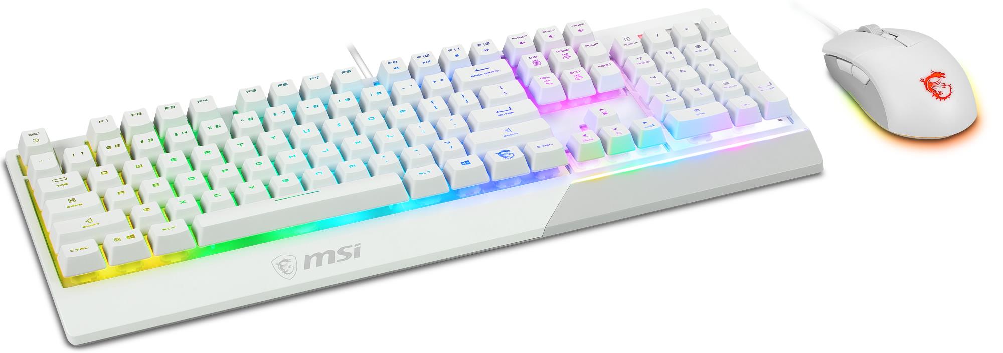 KEYBOARD +MOUSE/VIGOR GK30 COMBO WHITE US MSI