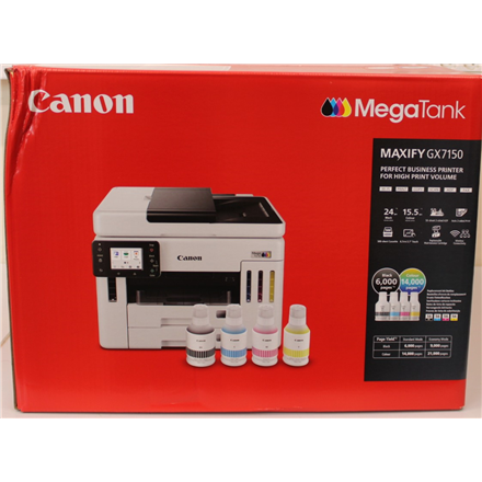 SALE OUT. Canon IJ MFP MAXIFY GX7150 EUR | Canon MAXIFY GX7150 | Multifunction printer | Ink-jet | Colour | A4 | Wi-Fi |