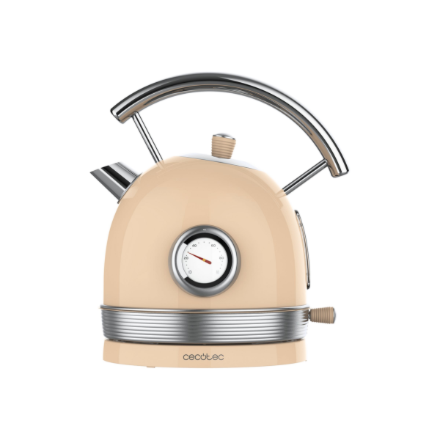 Cecotec Kettle | ThermoSense 420 Vintage | 2200 W | Electric | 1.8 L | Stainless steel | 360° rotational base | Light Be
