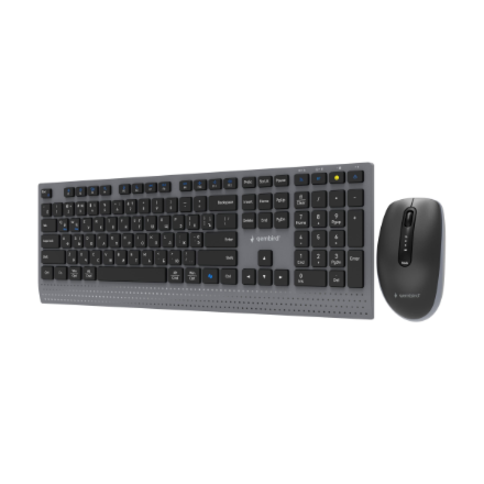 Gembird KBS-WPS-02-CYRL | Keyboard and Mouse Set | Wireless | Cyrillic | Bluetooth | Black