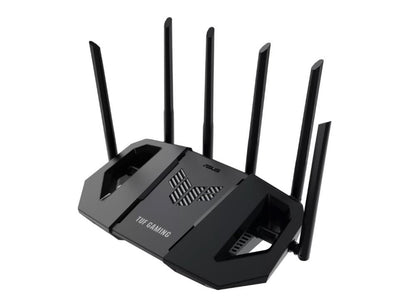 Wireless Router|ASUS|Router|6500 Mbps|Mesh|Wi-Fi 6|Wi-Fi 7|IEEE 802.11a|IEEE 802.11b|IEEE 802.11g|IEEE 802.11ac|IEEE 802.11ax|USB 3.2|3x2.5GbE|1x2.5GbE|Number of antennas 6|TUFGAMINGBE6500