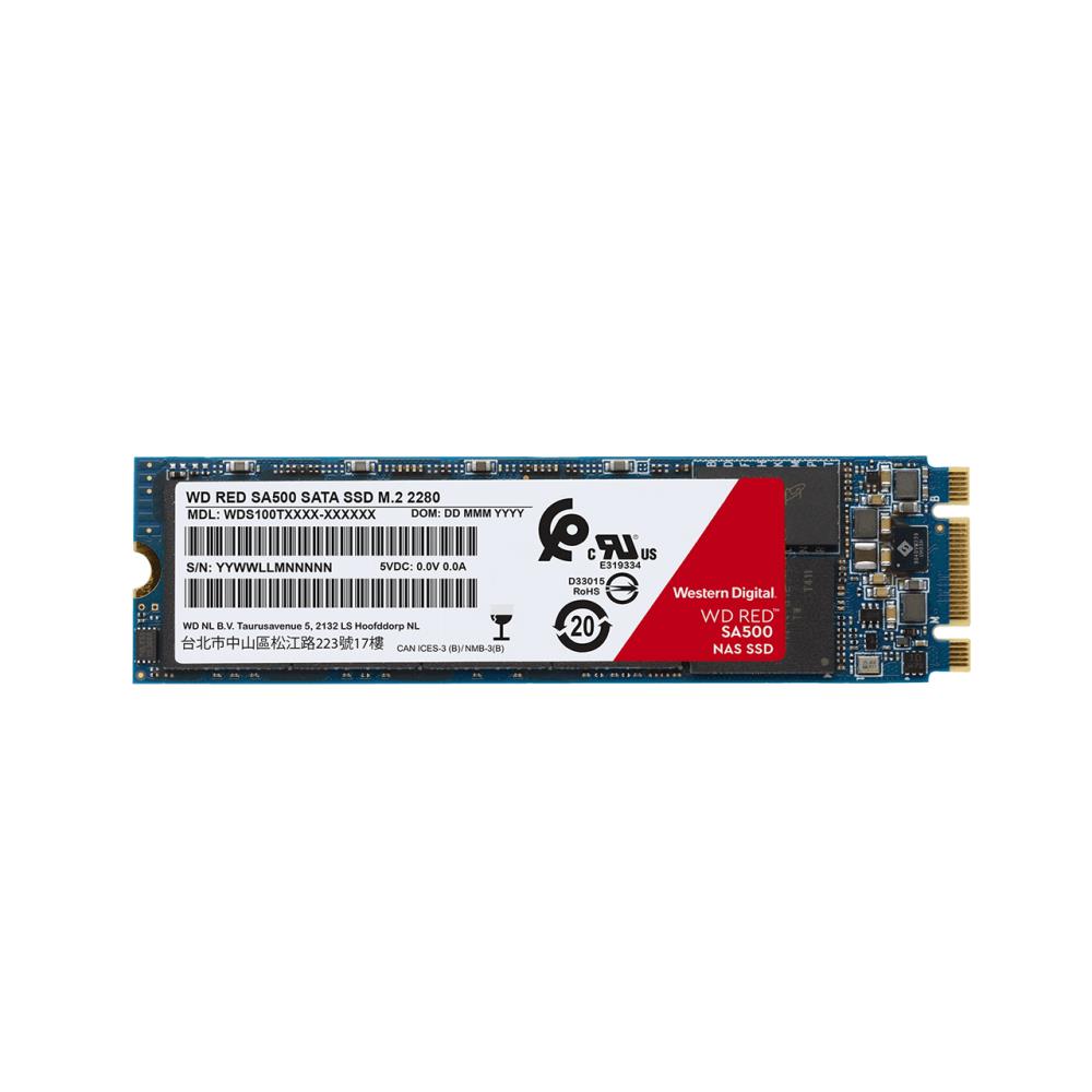 SSD WESTERN DIGITAL Red SA500 500GB M.2 SATA 3.0 Write speed 530 MBytes/sec Read speed 560 MBytes/sec 2.38mm TBW 350 TB MTBF 2000000 hours WDS500G1R0B