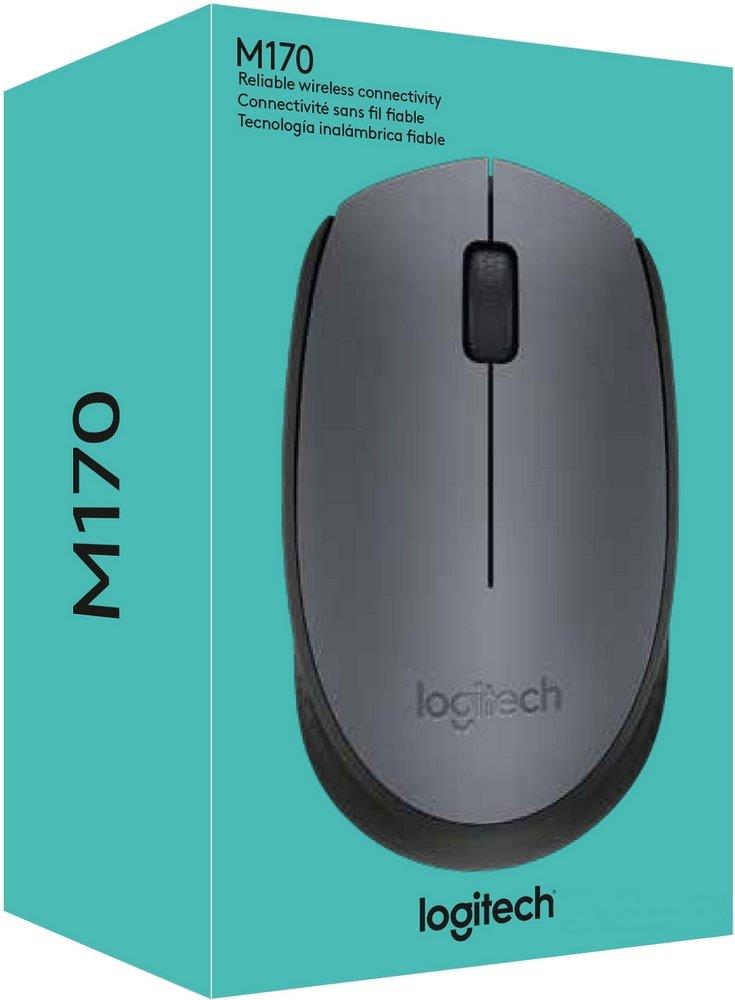 MOUSE USB OPTICAL WRL M170/GREY 910-004642 LOGITECH