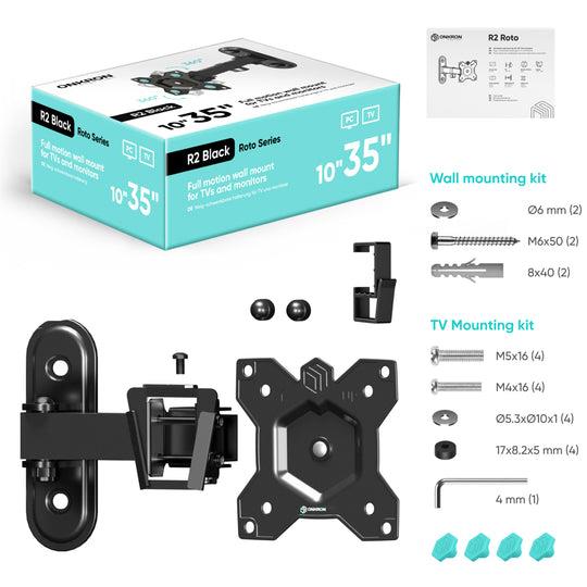 TV SET ACC WALL MOUNT /10-35"/BLACK R2-B ONKRON