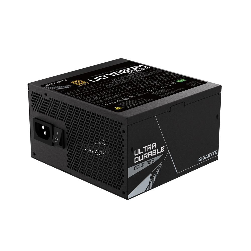 Power Supply GIGABYTE 750 Watts Efficiency 80 PLUS GOLD PFC Active MTBF 100000 hours GP-UD750GMPG5