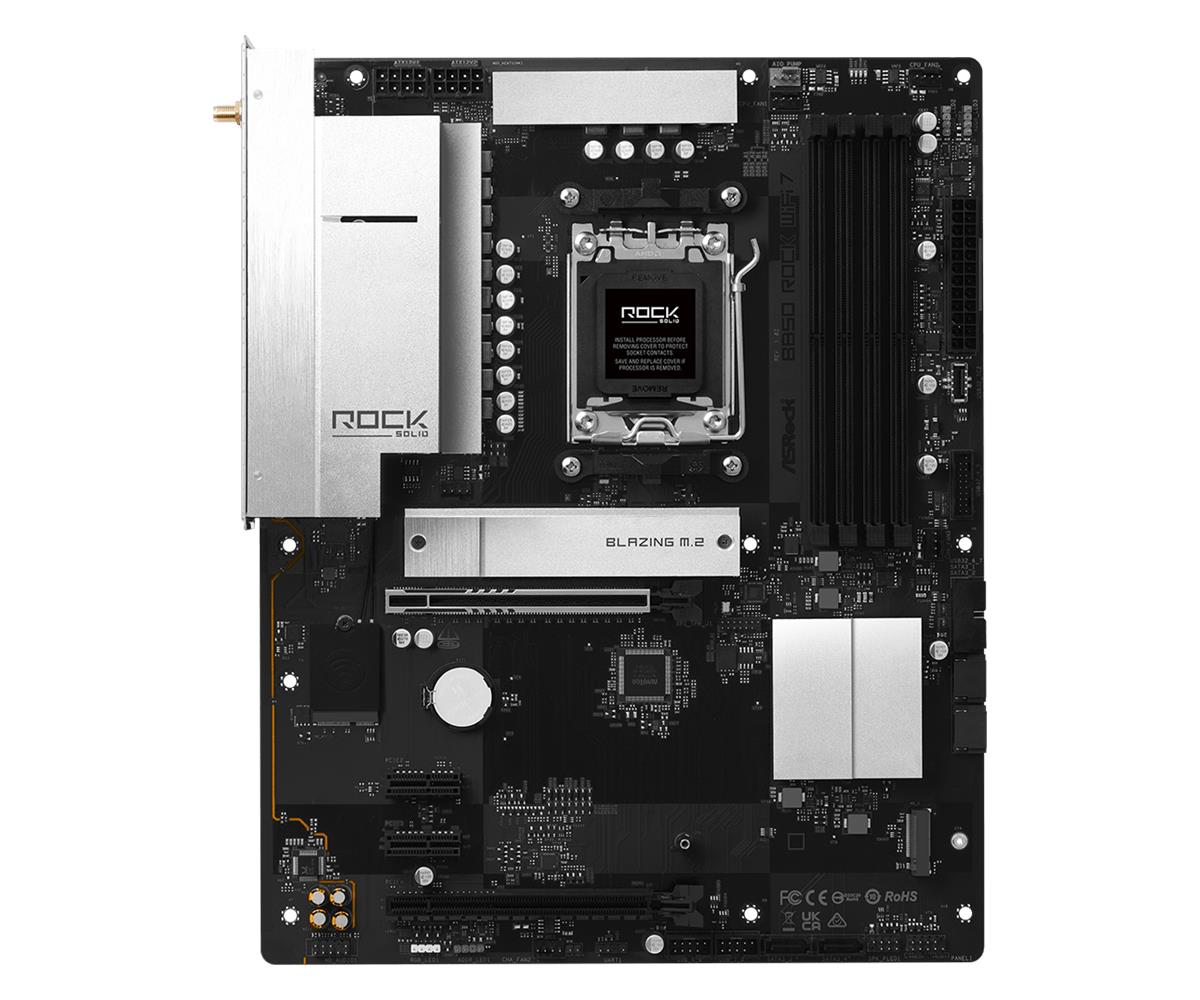 Mainboard ASROCK AMD B850 Socket AM5 ATX RAM DDR5-SDRAM 4xSlots Wi-Fi Yes Bluetooth Yes B850ROCKWIFI7