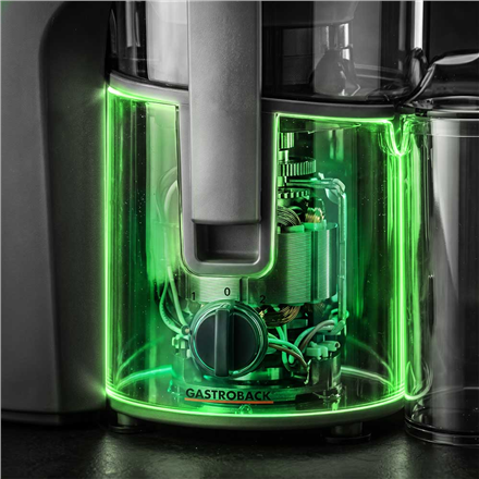 Gastroback Vital Juicer Plus | 40116 | Type Centrifugal juicer | Silver/Black | 800 W | Extra large fruit input | Number