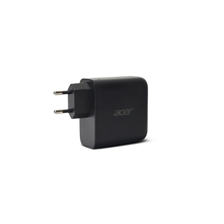 Acer 100W PD GaN Charger, 3 x USB C and 1 x USB A, EU Plug, 100W USB-C cable, Black, Retail Pack