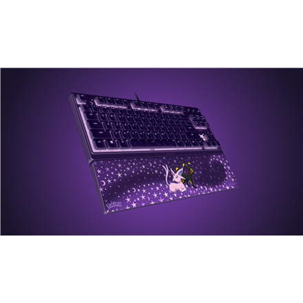 Razer Ornata V3 Tenkeyless | Gaming keyboard | Wired | US | Razer Mecha-Membrane Switches | Wrist Rest | Pokémon Espeon/