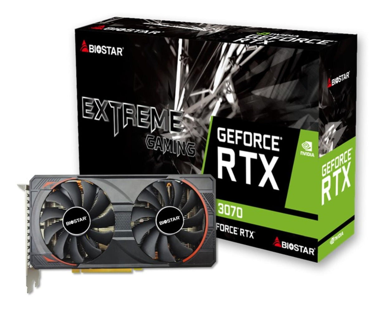 Graphics Card BIOSTAR NVIDIA GeForce RTX 3070 1500 MHz 8 GB GDDR6 256 bit PCI Express x16 4.0 Active VN3716RM82