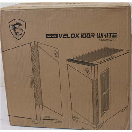 SALE OUT. MSI MPG VELOX 100R White PC Case, Mid-Tower, USB 3.2, Audio-out, Mic-in | MSI PC Case | MPG VELOX 100R WHITE |