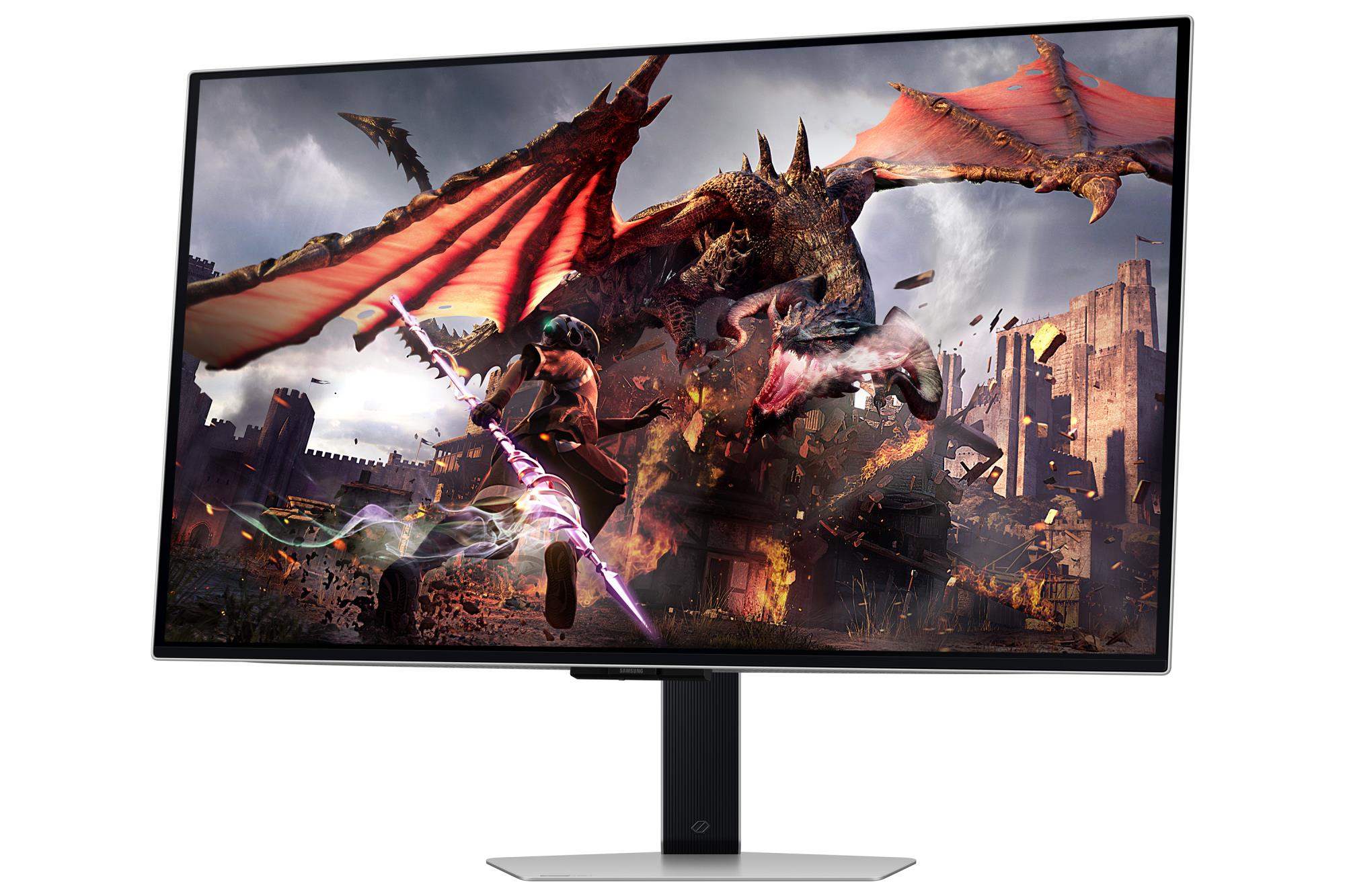 Monitor SAMSUNG 32" Gaming/Smart/4K Panel OLED 3840x2160 16:9 0.03 ms Speakers Swivel Pivot Height adjustable Tilt Colour Silver LS32DG802SUXDU