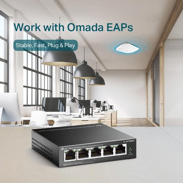Switch TP-LINK 5x10Base-T / 100Base-TX PoE ports 4 TL-SF1005LP