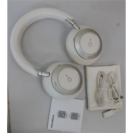 SALE OUT. Anker Soundcore Foldable Headphones | Space One Pro | Bluetooth | Over-ear | Microphone | Cream White | DEMO |