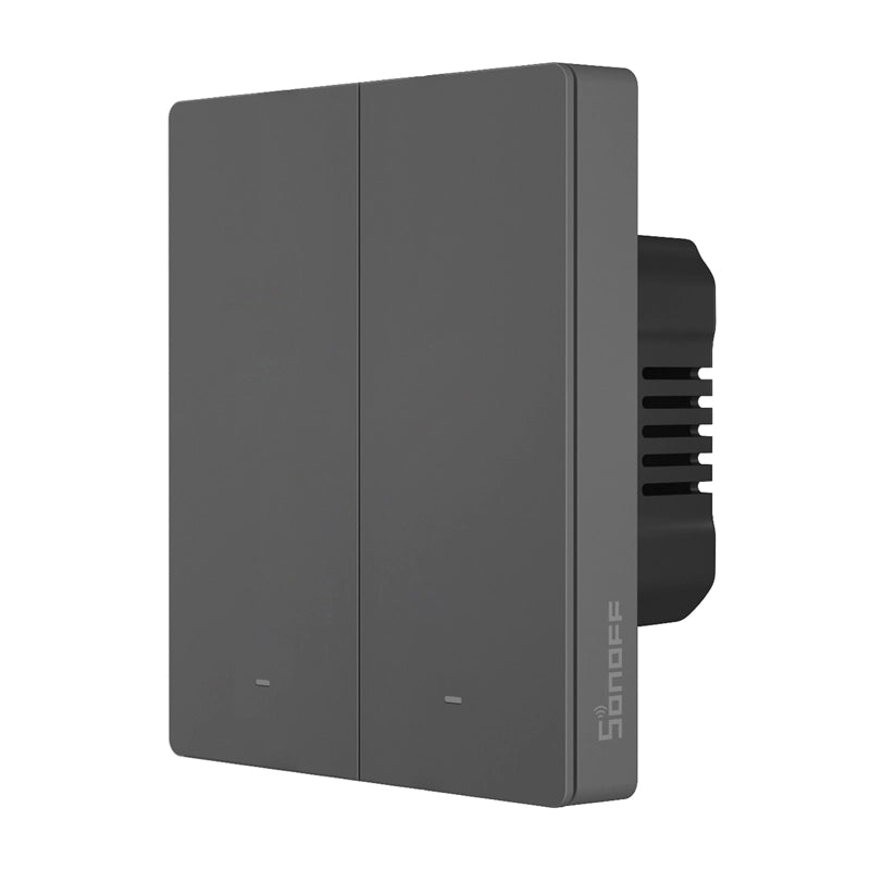 Smart Matter over WiFi wall switch SONOFF M5-2C-80 (2-channel, for frame, graphite) - Image 3