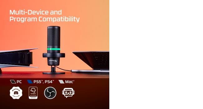 MICROPHONE HYPERX DUOCAST/BLACK HMID1R-A-BK/G HYPERX