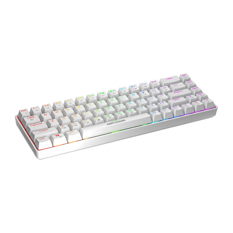 Fifine GK1W mechancial keyboard, 65% RGB (white) - Image 3