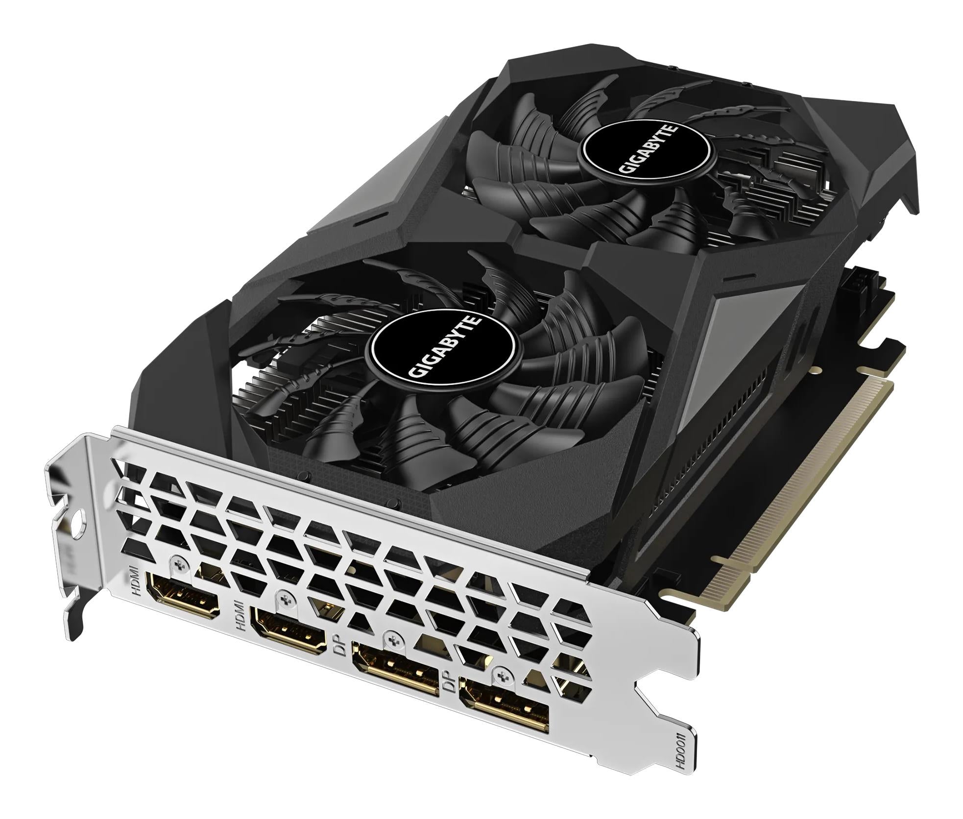 Graphics Card GIGABYTE NVIDIA GeForce RTX 3050 6 GB GDDR6 96 bit PCIE 4.0 16x Memory 14000 MHz GPU 1477 MHz 2xHDMI 2xDisplayPort GV-N3050WF2OCV2-6GD