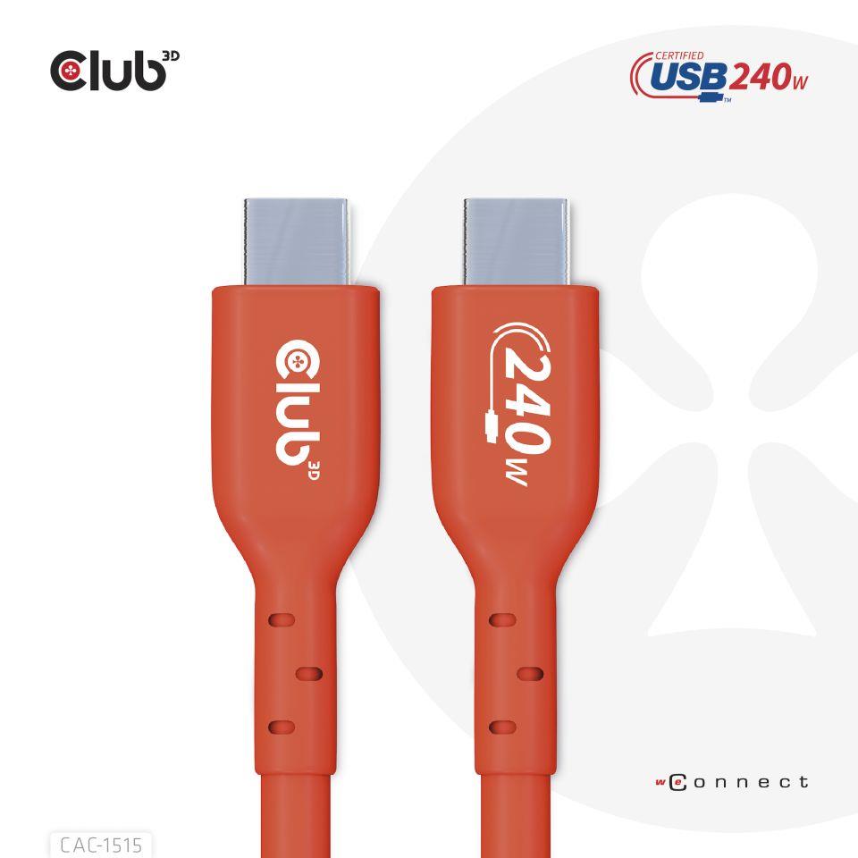 CABLE USB-C TO USB-C 4M/M/M CAC-1515 CLUB3D