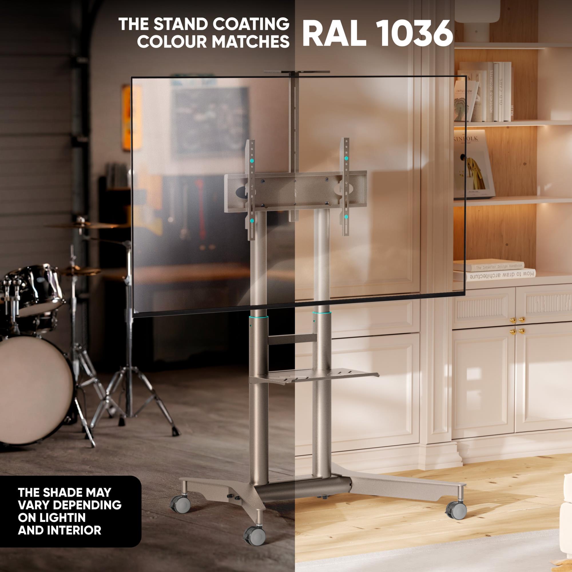 TV SET ACC MOBILE STAND/32-75"/CHAMPAGNE TS1571-C ONKRON