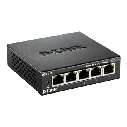 D-Link | Ethernet Switch | DGS-105/E | Unmanaged | Desktop | Gigabit Ethernet (copper) ports quantity 5 | 60 month(s)