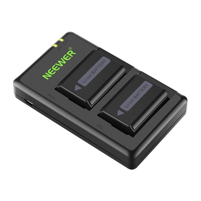 Set of 2 Sony replacement batteries and a NEEWER NP-FW50 charger - Image 1