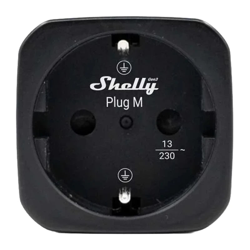 Shelly Plug M Gen3 Smart Outlet (Black) - Image 3