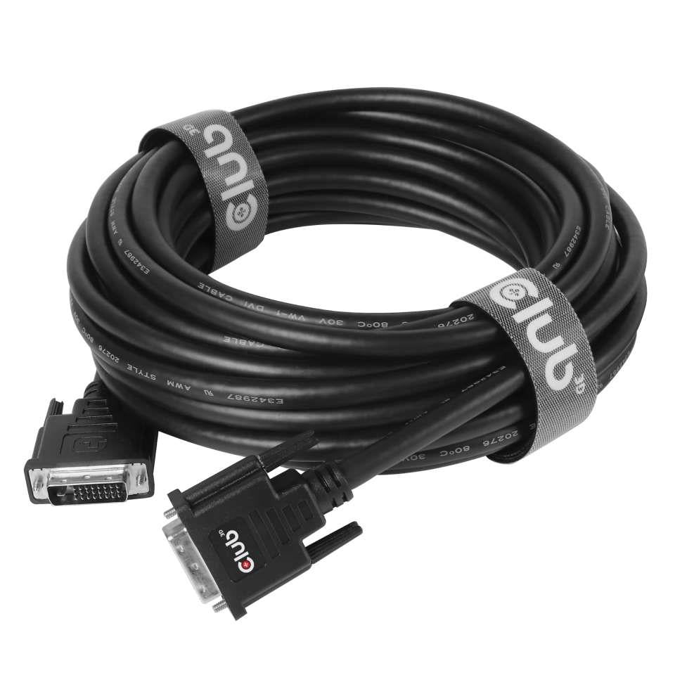 CABLE DVI-D TO DVI-D 10M/M/M CAC-1220 CLUB3D