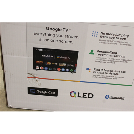 SALE OUT. Sharp 50HP6265E 50" (126cm) QLED 4K Ultra HD Google TV, Dolby Vision, Dolby Atmos, Central Stand | Sharp 50HP6