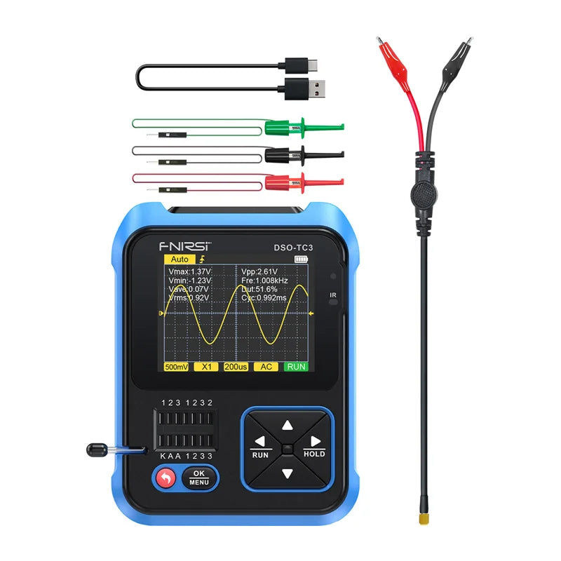 FNIRSI DSO-TC3 SigGen 3-in-1 Transistor Tester Handheld Digital Oscilloscope - Image 1
