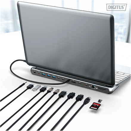 Digitus USB-C 8K docking station, 12-port | DA-70919 | Ethernet LAN (RJ-45) ports 1 | HDMI ports quantity 2