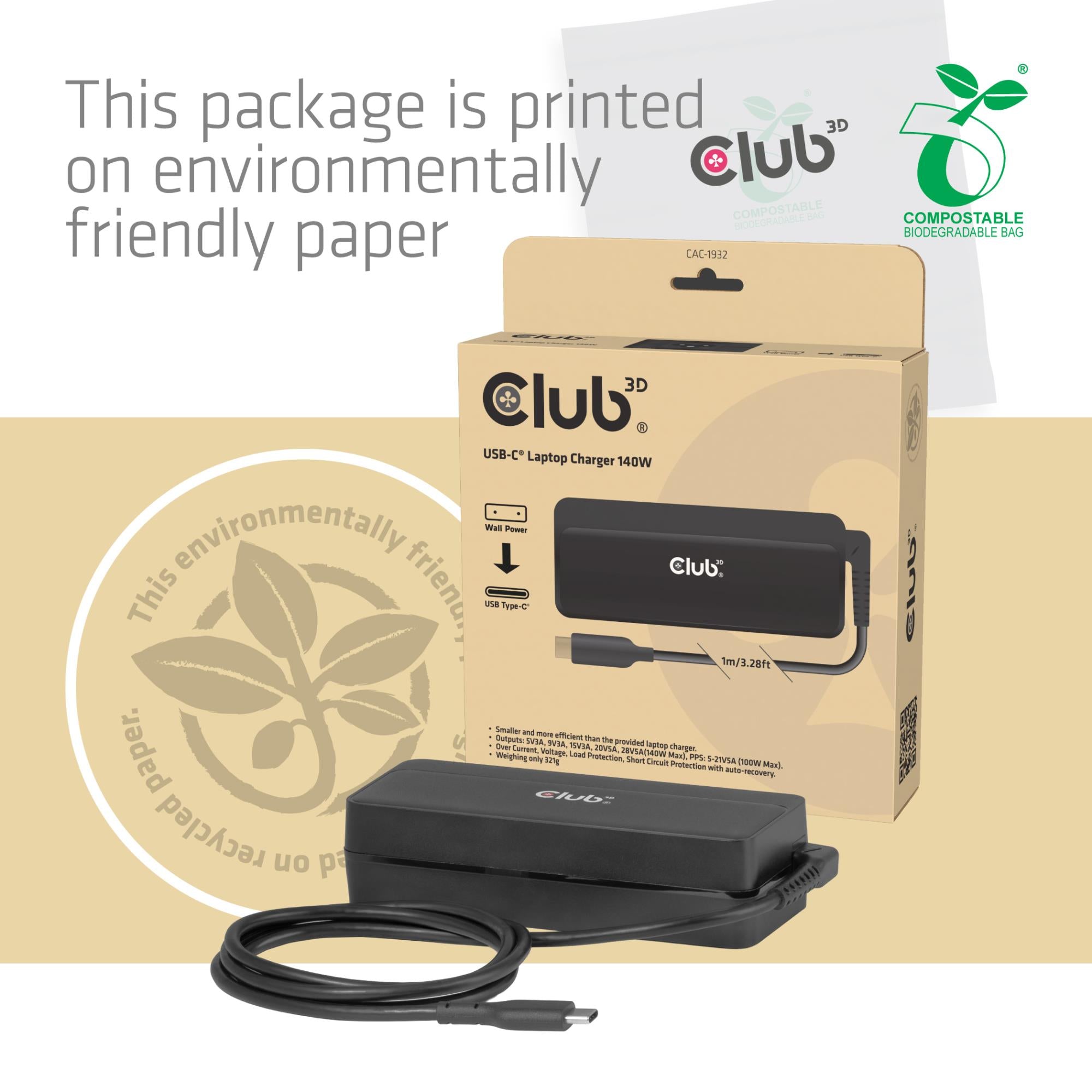 NB CHARGER USB-C 140W/CAC-1932 CLUB3D