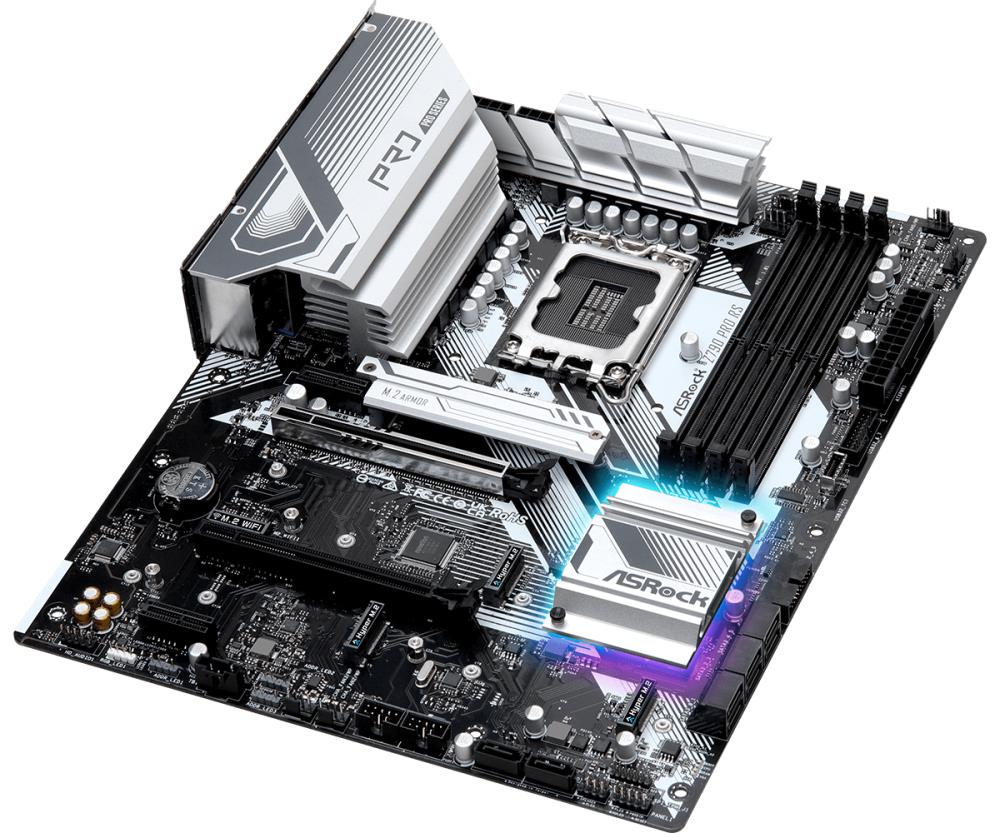 Mainboard ASROCK Intel Z790 LGA1700 ATX Memory DDR5 Memory slots 4 2xPCI-Express 3.0 1x 1xPCI-Express 4.0 16x 1xPCI-Express 5.0 16x 4xM.2 1xHDMI 1xDisplayPort 4xUSB 2.0 3xUSB 3.2 1xUSB-C 1xPS/2 1xRJ45 3xAudio port Z790PRORS