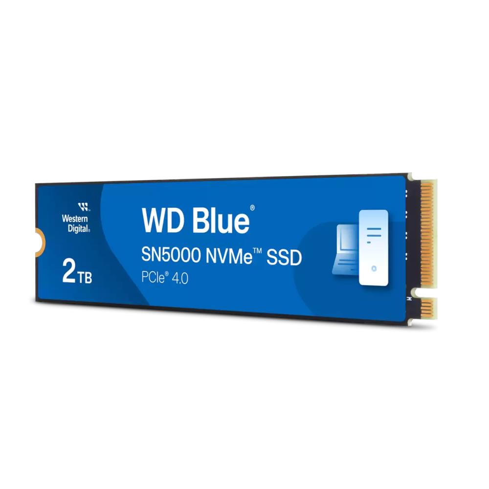 SSD WESTERN DIGITAL Blue SN5000 2TB M.2 PCIe Gen4 NVMe Write speed 4850 MBytes/sec Read speed 5150 MBytes/sec 2.38mm TBW 900 TB WDS200T4B0E