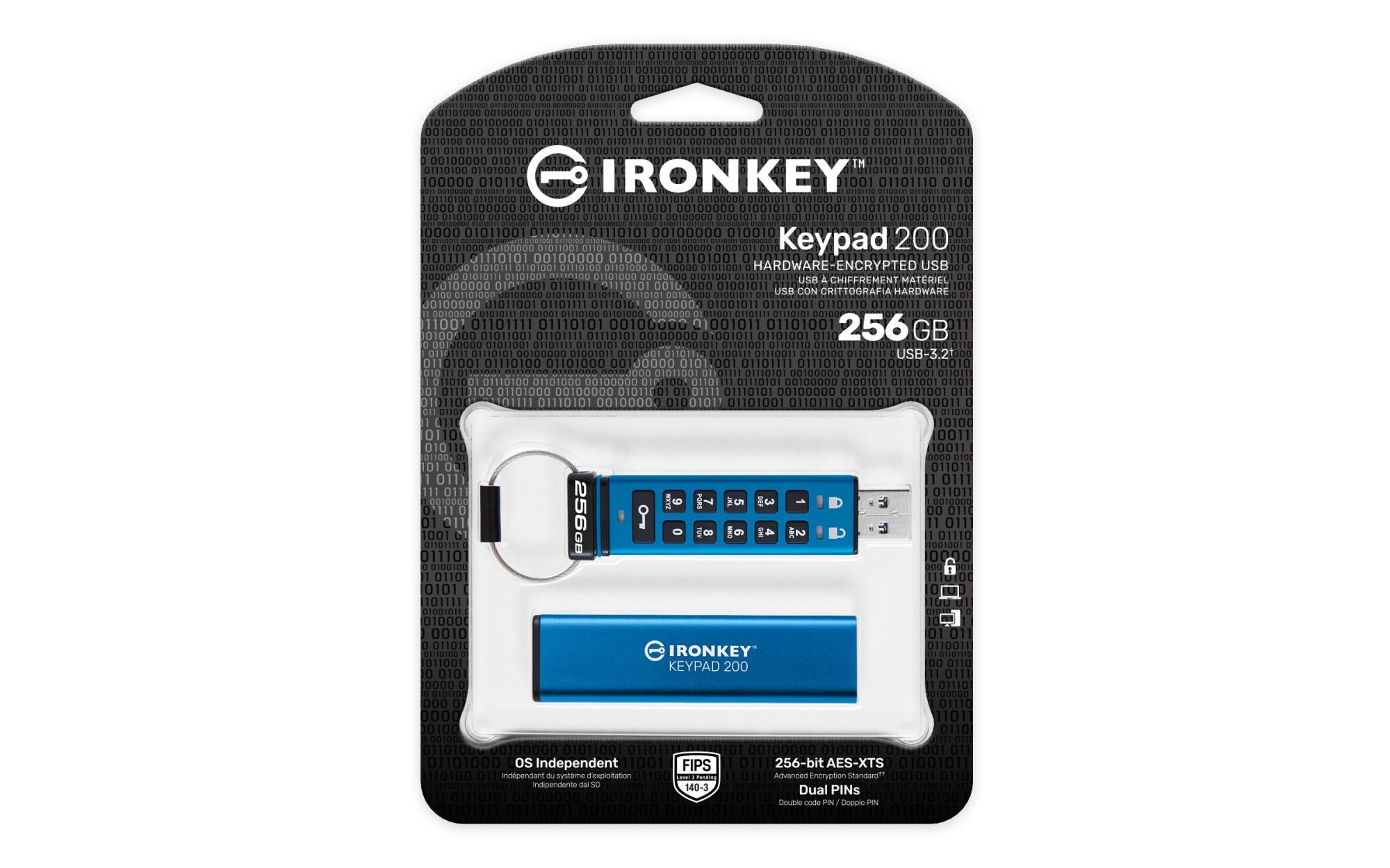 MEMORY DRIVE FLASH USB3.2/256GB IKKP200/256GB KINGSTON