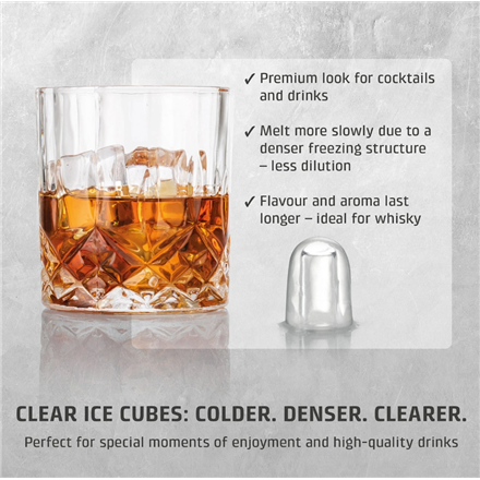 Caso Ice Cube Maker | Clear Ice Advanced | Power 130 W | Capacity 1.5 L | Matt Black