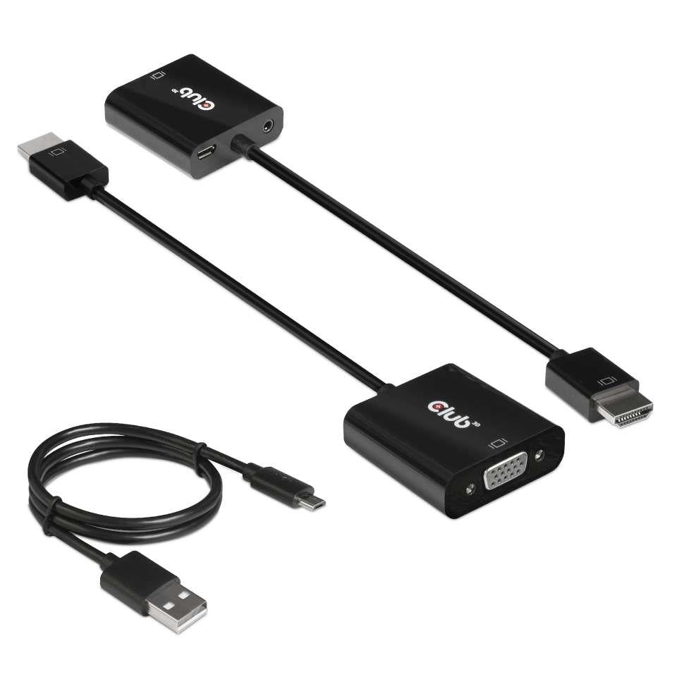 I/O ADAPTER HDMI TO VGA/AUDIO M/F CAC-1302 CLUB3D